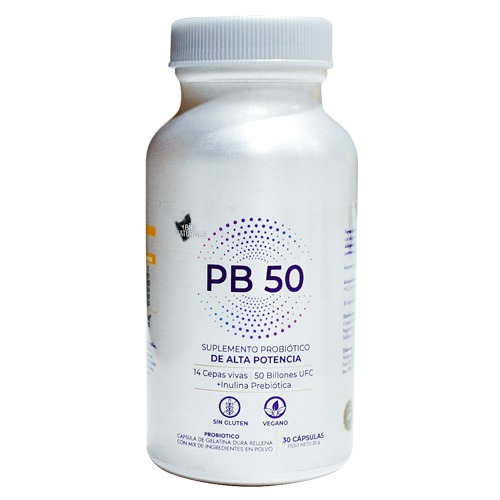 PB 50 High Potency 14 Cepas 50 Billones UFC + Inulina x 30 Capsulas