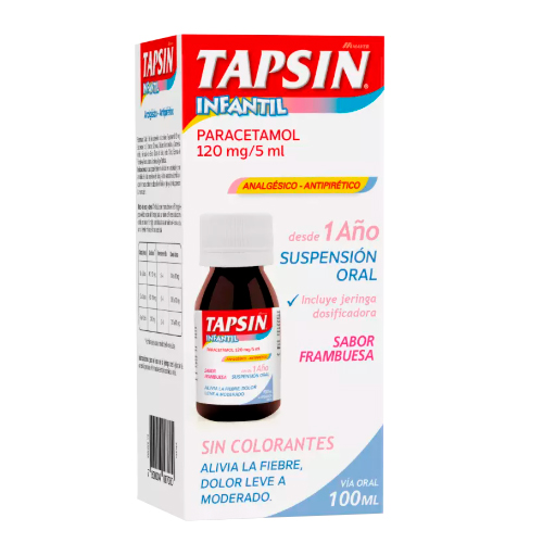 Tapsin infantil paracetamol 120mg/5ml jarabe 100ml