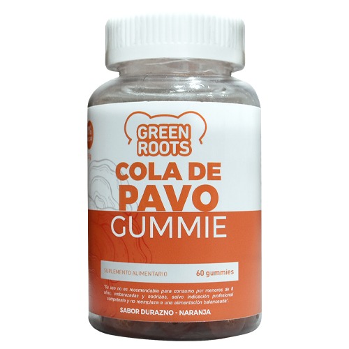 Gummies Cola de Pavo x 60 Gomitas (Sabor naranja - Durazno)