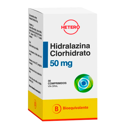 Hidralazina Clorhidrato 50mg x 30 Comprimidos