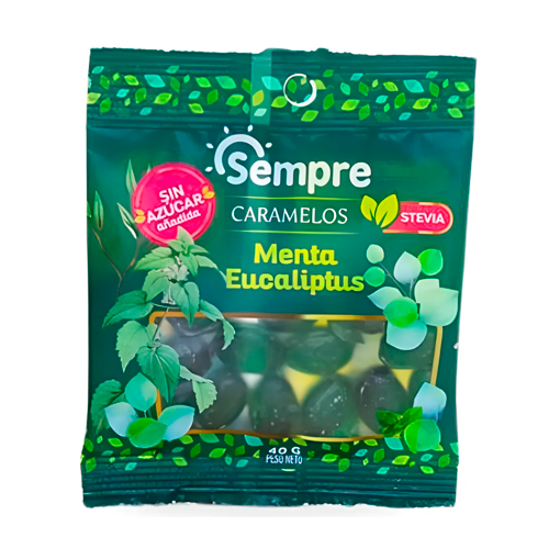 Caramelo Menta Eucaliptus Sempre 0% Azúcar 40 Grs