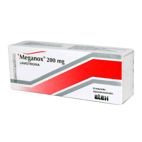 Meganox Lamotrigina 200 mg x 30 Comprimidos Masticables