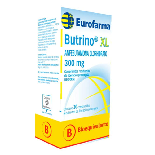 Butrino XL 300 mg x 30 Comprimidos Recubiertos de Liberación Prolongada
