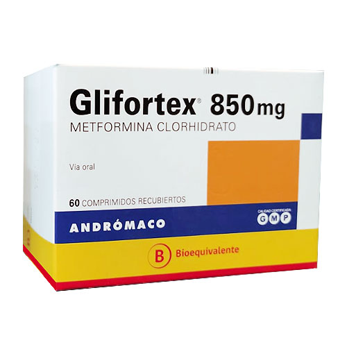 Glifortex Metformina 850 mg x 60 comprimidos