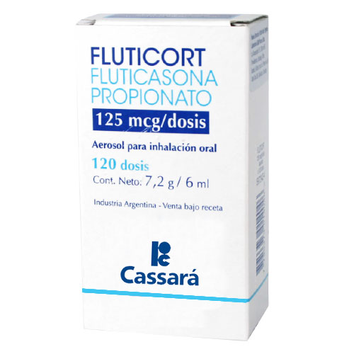 Fluticort Fluticasona Propionato 125 mcg/DS Inhalador Bucal x 120 Dosis
