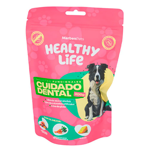 Galletas Perro Libre De Granos Healthy Life Cuidado Dental 200g