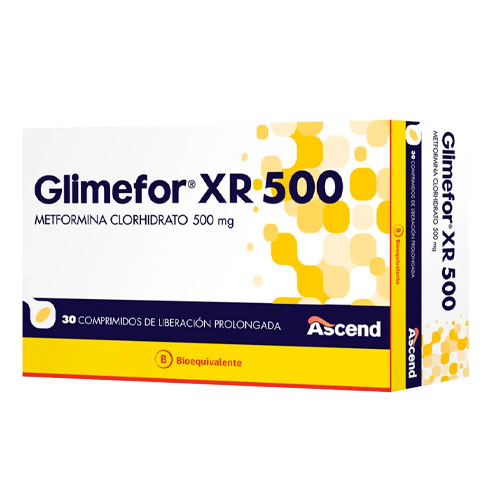 Glimefor XR Metformina 500 mg x 30 Comprimidos