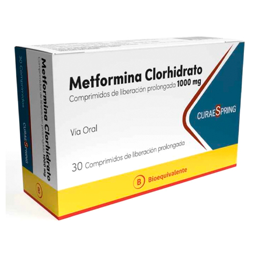 Metformina 1000mg  x 30 Comprimidos de Liberación Prolongada