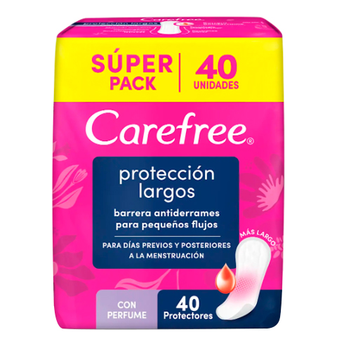 Carefree Protectores diarios largos pack 40 unidades