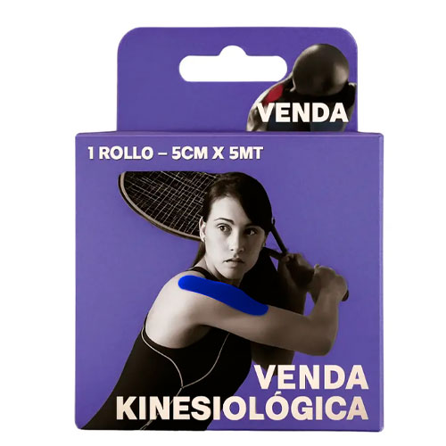 Venda Kineseologica Medhave Azul 5 cm x 5 Mts