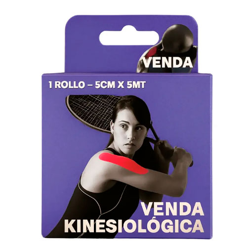 Venda Kineseologica Medhave Rojo 5 cm x 5 Mts