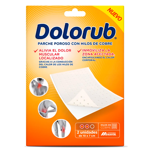 Dolorub Parche Poroso Con Hilos Cobre x 2 Unidades