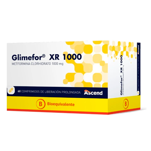 Glimefor XR Metformina de Liberación Prolongada 1000 mg x 60 Comprimidos