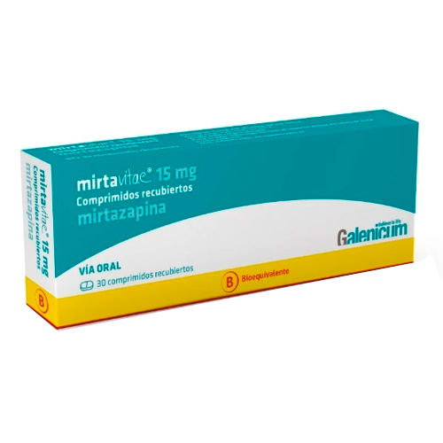 Mirtavitae Mirtazapina 15 mg x 30 comprimidos recubiertos