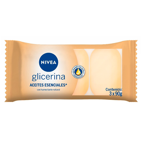Nivea Jabón glicerina bolsa 3unidades x 90g