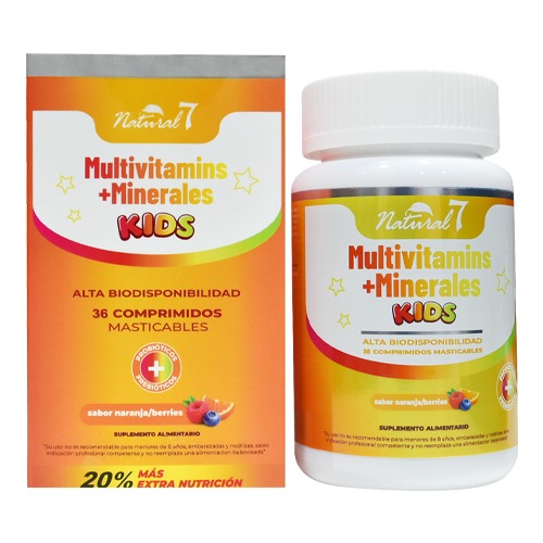 Multivitamins + Minerales Kids 36 Comprimidos Masticables
