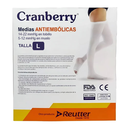 Medias Antiembolicas Cranberry Talla L