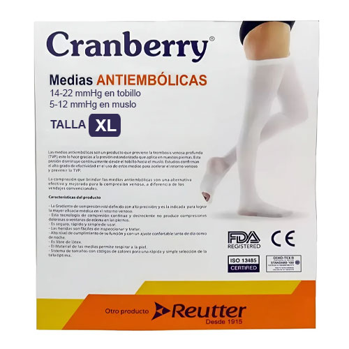 Medias Antiembolicas Cranberry Talla XL