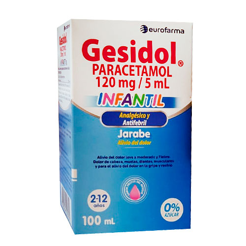 Gesidol Paracetamol 120mg/5ml Jarabe Infantil 100ml