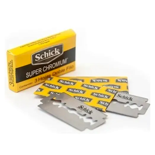 Hojas de afeitar Schick super chromium x 3 hojas doble filo
