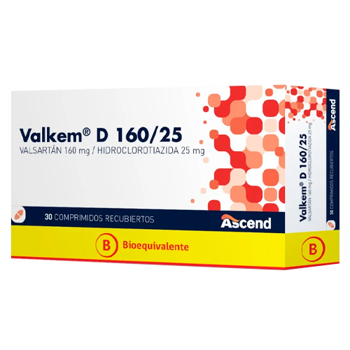 Valkem D 160 /25 mg x 30 Comprimidos Recubiertos