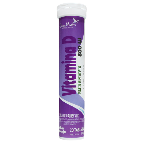 Vitamina D 800 UI x 20 tabletas efervecentes