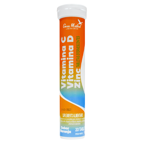 Vitamina C + D + Zinc x 20 tableta efervescentes