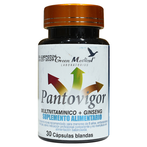 Pantovigor Multivitaminico + Ginseng x 30 cápsulas