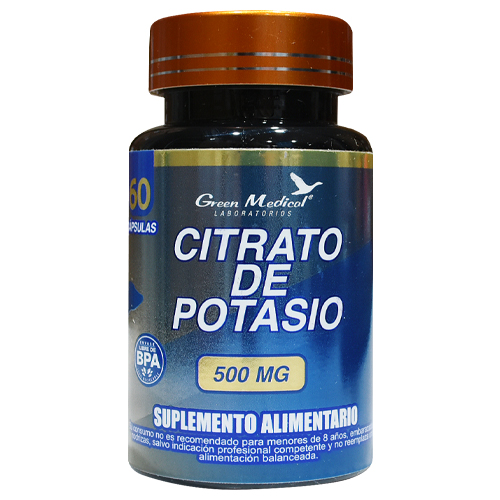 Citrato de potasio 500 mg x 60 cápsulas