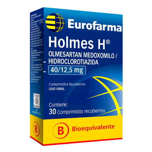 Holmes H Olmesartán / Hidroclorotiazida 40/12.5 x 30 Comprimidos Recubiertos