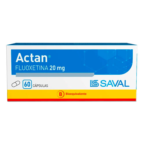 Actan Fluoxetina 20 mg x 60 Cápsulas