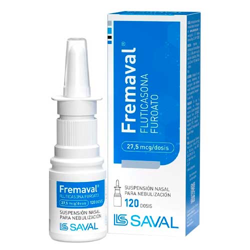 Fremaval Fluticasona Furoato 27,5 mcg Spray Nasal x 120 Dosis (Cenabast)