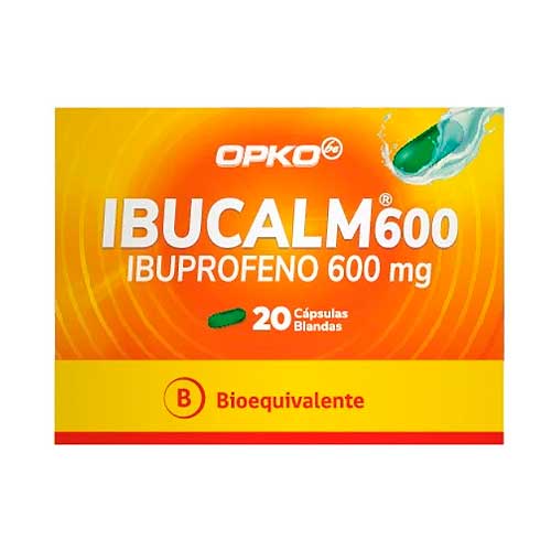 Ibucalm Ibuprofeno 600mg x 10 Cápsulas blandas