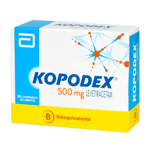 Kopodex Levetiracetam 500 mg x 30 Comprimidos Recubierto