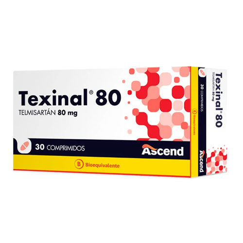 Texinal Telmisartán 80 mg x 30 Comprimidos