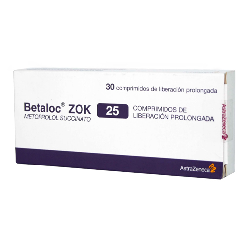 Betaloc Zok 25 x 30 Comprimidos Liberacion Prolongada
