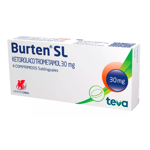 Burten SL Ketorolaco 30mg x 4 Comprimidos Sublinguales