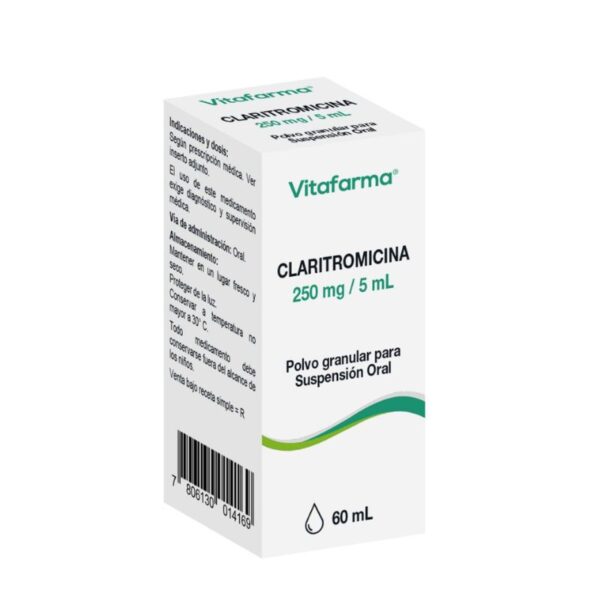Claritromicina 250 mg / 5 ml 60 ml (Vitafarma) (Cenabast)