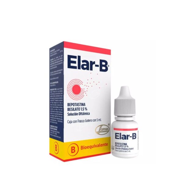Elar-B Bepotastina Besilato 1,5% Solución Oftálmica Estéril x 10 mL