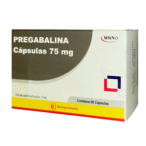 Pregabalina 75 mg x 60 cápsulas. (MSN)