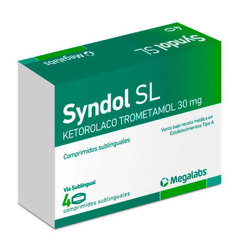 Syndol SL Ketorolaco Trometamol 30 mg x 4 Comprimidos Sublinguales