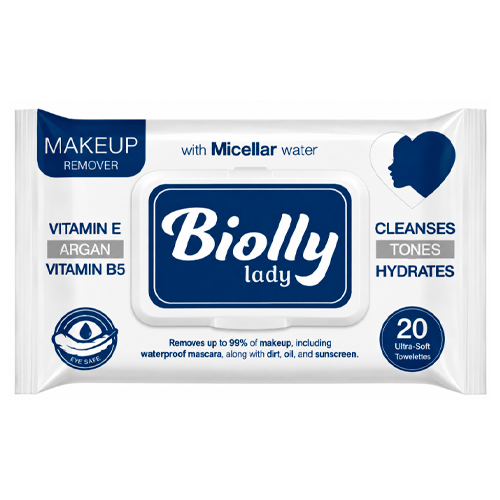 Biolly Toallitas Humedas Makeup Remover x 20 unidades