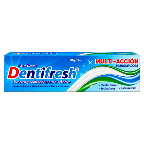 Dentifresh Pasta Dental Multi-Acción Blanqueadora 102g