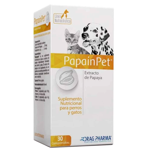 Papainpet Perros-Gatos x 30 comprimidos
